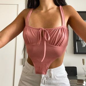 New with tags forever 21 pink stretchy crop top  in size S